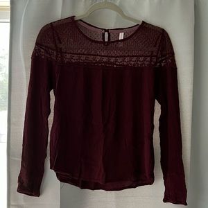 Xhilaration Mesh Detail Blouse